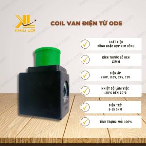 Thông số kỹ thuật Coil van điện từ ODE của Vật tư công nghiệp Khải Lợi