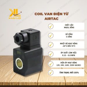 Thông số kỹ thuật Coil van điện AIRTAC của Vật tư công nghiệp Khải Lợi.