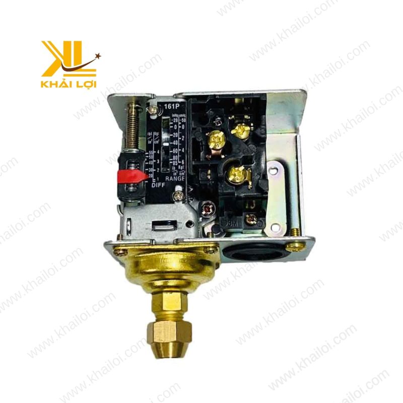 Công tắc áp suất HS trên nền trắng, nổi bật vỏ nhựa ABS.