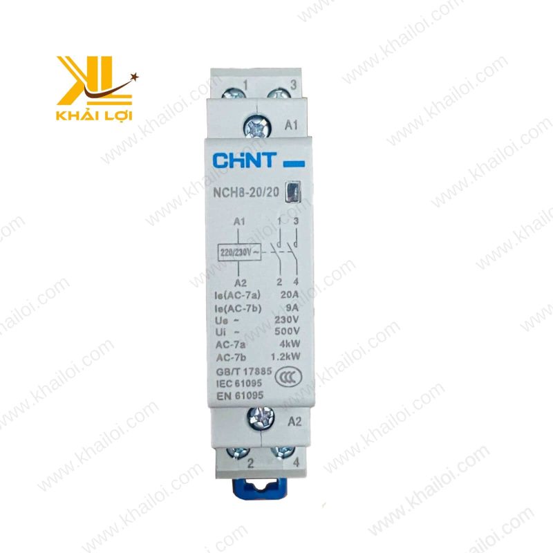 Hình ảnh mặt sau của công tắc tơ tép, nhấn mạnh độ hoàn thiện chi tiết.