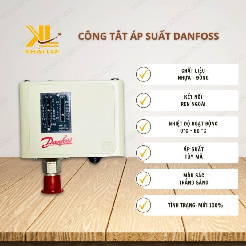 Thông số kỹ thuật Công Tắc Áp Suất Danfoss của Vật tư công nghiệp Khải Lợi