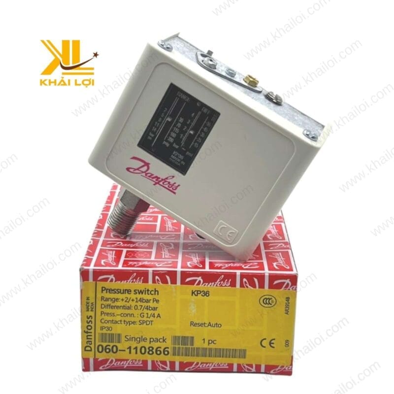 Hình ảnh sản phẩm Công Tắc Áp Suất Danfoss từ Vật tư công nghiệp Khải Lợi.