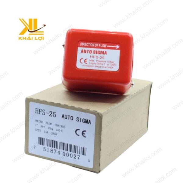 Hình ảnh toàn bộ sản phẩm công tắc dòng chảy AUTOSIGMA, nhấn mạnh tính bền bỉ