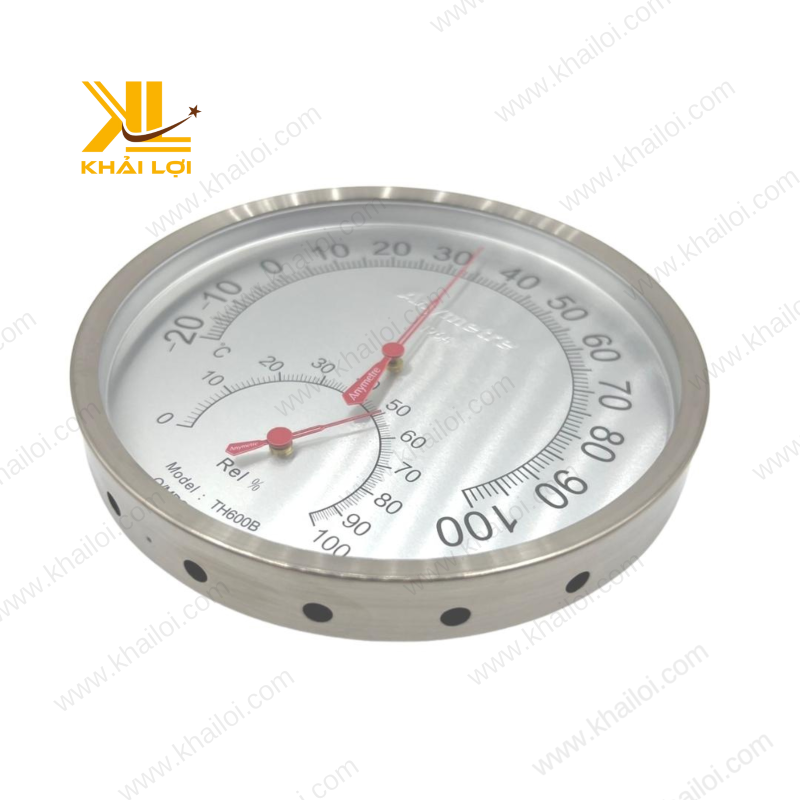 Toàn cảnh đồng hồ đo nhiệt độ độ ẩm TH600B với thiết kế đơn giản và thanh lịch