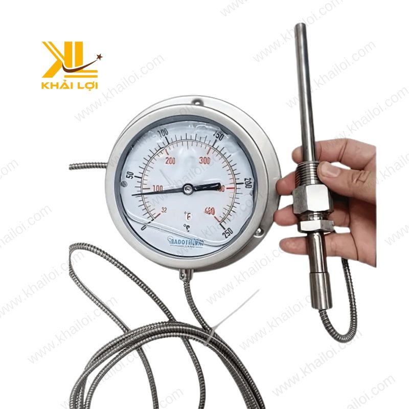 Mặt số đồng hồ nhiệt độ dây 3 mét hiển thị các giá trị nhiệt độ chính xác.