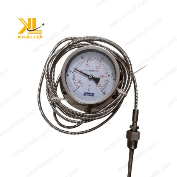 Cận cảnh dây dẫn dài 3 mét của đồng hồ nhiệt độ, linh hoạt và dễ lắp đặt.