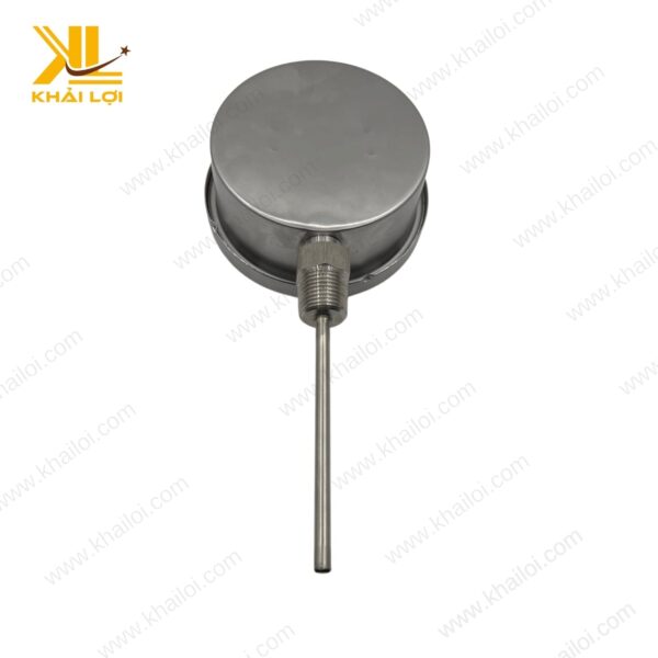 Mặt sau đồng hồ nhiệt độ Yamaki, chi tiết về vật liệu chế tạo.