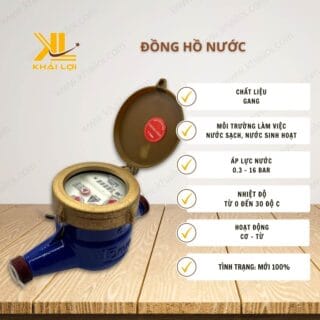 Thông số kỹ thuật 'Đồng hồ nước' của Vật tư công nghiệp Khải Lợi