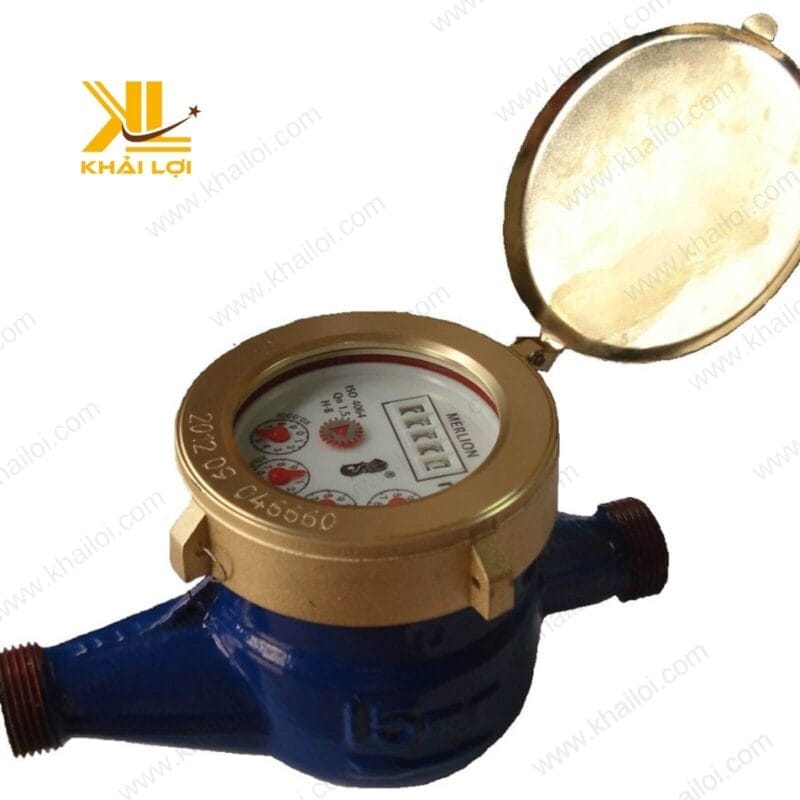 Cận cảnh các vạch số và kim chỉ của đồng hồ nước, đảm bảo hiển thị dễ đọc