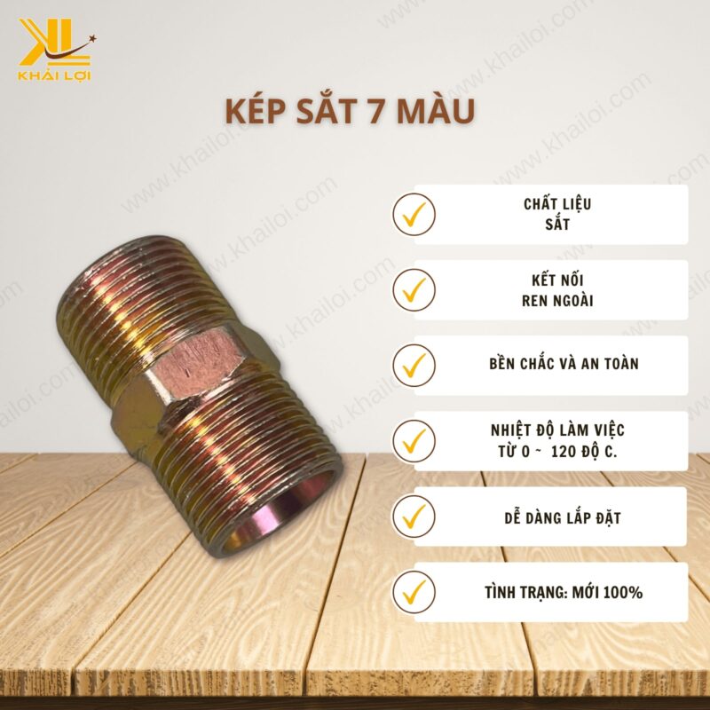 Thông số kỹ thuật kép sắt 7 màu của Vật tư công nghiệp Khải Lợi.
