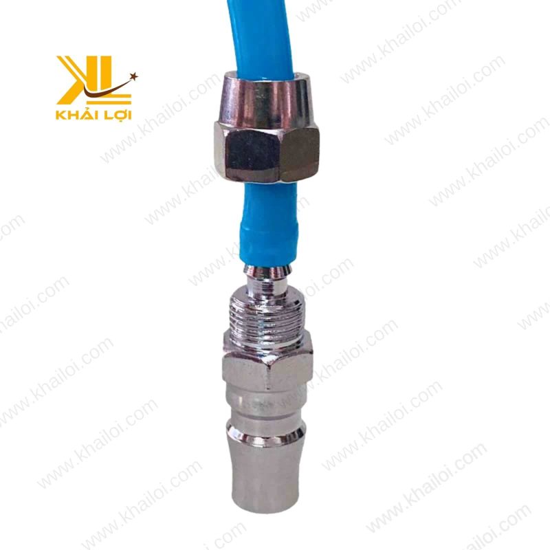 Khớp nối nhanh khí nén inox với khả năng kết nối chặt chẽ và chống rò rỉ khí.