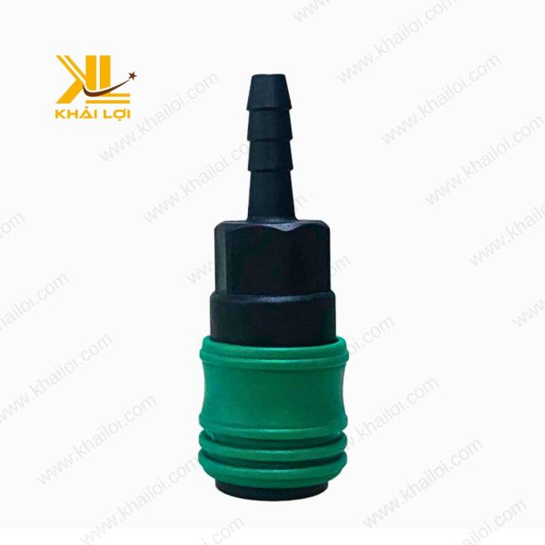 Cận cảnh bề mặt và kết cấu chắc chắn của Khớp nối nhanh khí nén nhựa.