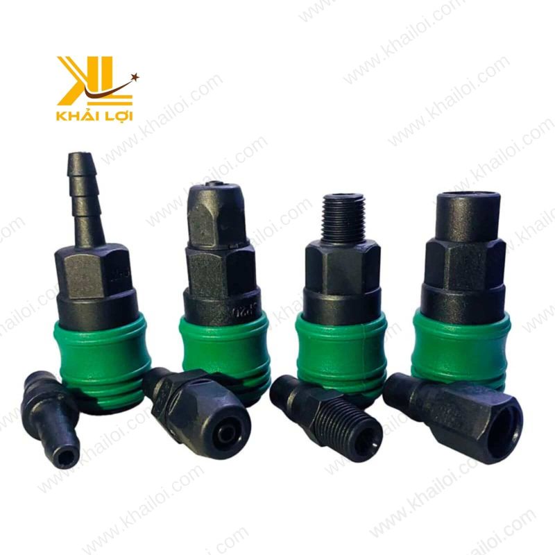 Ứng dụng của Khớp nối nhanh khí nén nhựa trong môi trường nhà máy sản xuất.