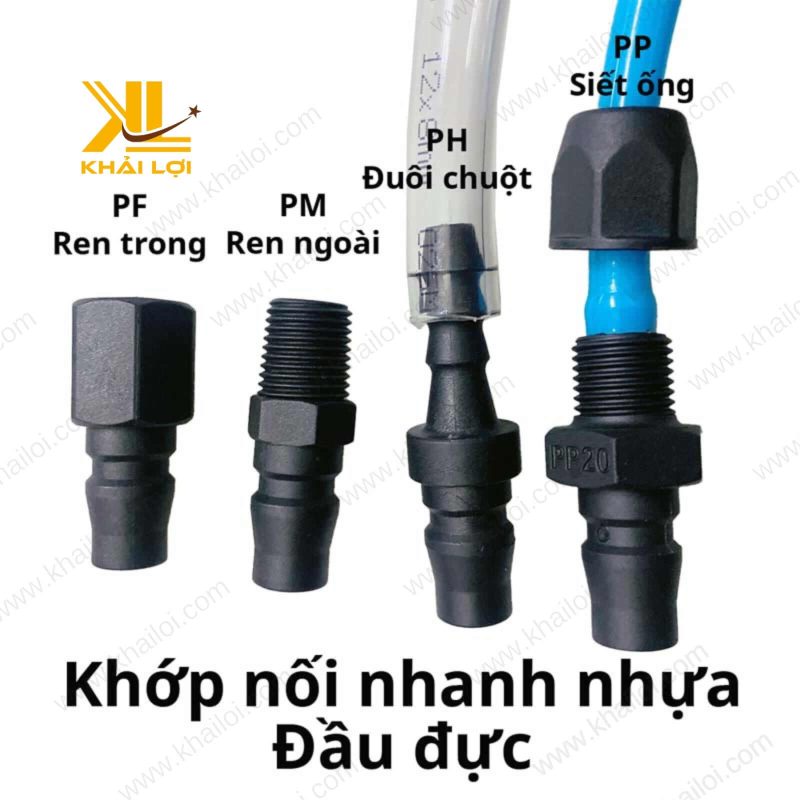 Khớp nối nhanh khí nén nhựa có trọng lượng nhẹ và bền bỉ khi sử dụng.