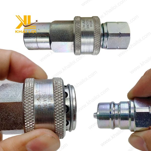 Hình ảnh tổng quan của Khớp nối nhanh thủy lực sắt (S) từ Vật tư công nghiệp Khải Lợi.