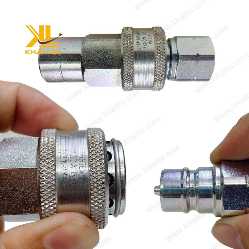 Hình ảnh tổng quan của Khớp nối nhanh thủy lực sắt (S) từ Vật tư công nghiệp Khải Lợi.