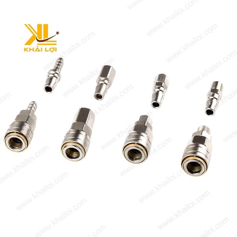 Hình ảnh tổng quan của Khớp Nối Nhanh Tự Động Khí Nén từ Vật tư công nghiệp Khải Lợi.