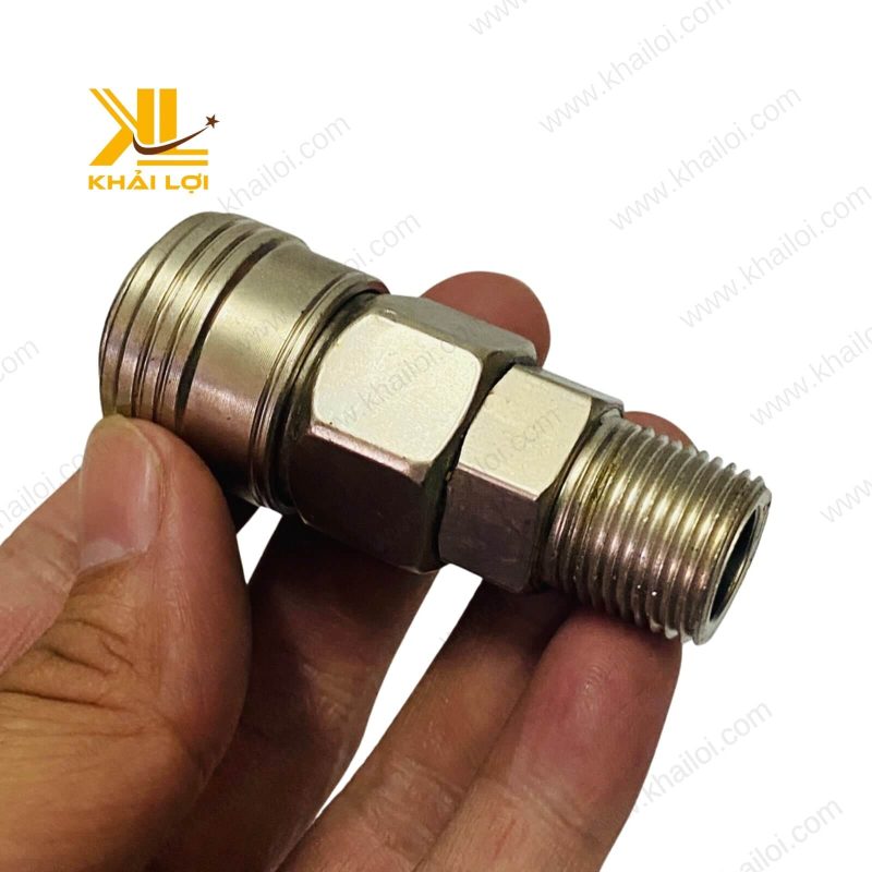 Hình ảnh chi tiết cơ chế khóa của Khớp Nối Nhanh Tự Động Khí Nén.