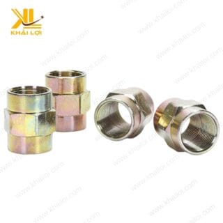 Bộ sưu tập các kích thước của măng sông sắt 7 màu từ DN15 đến DN100.