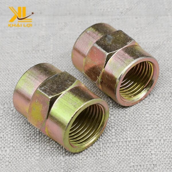 Măng sông sắt 7 màu - phụ kiện kết nối đường ống với lớp phủ ánh kim nổi bật.