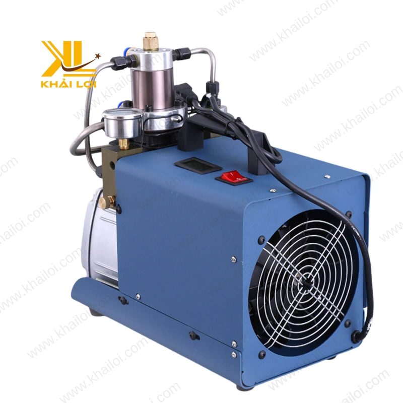 Máy Bơm Điện Cont - góc nhìn từ bên hông phải, nhấn mạnh vào cấu trúc máy bơm.