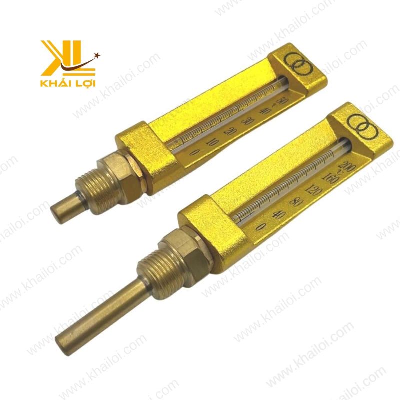 Nhiệt Kế Thau trong hóa dầu, thân đồng thau, chống ăn mòn.