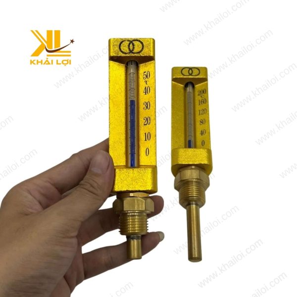 Nhiệt Kế Thau thang 0 ~ 600°C, lắp đường ống, bền bỉ.