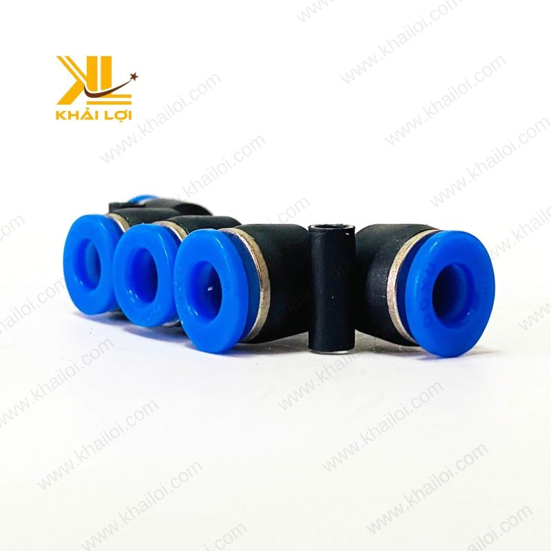 Chất liệu nhựa PBT của ngã năm nối ống khí nén PK.
