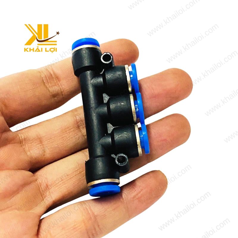Hình ảnh thực tế lắp đặt ngã năm PK trên ống khí.