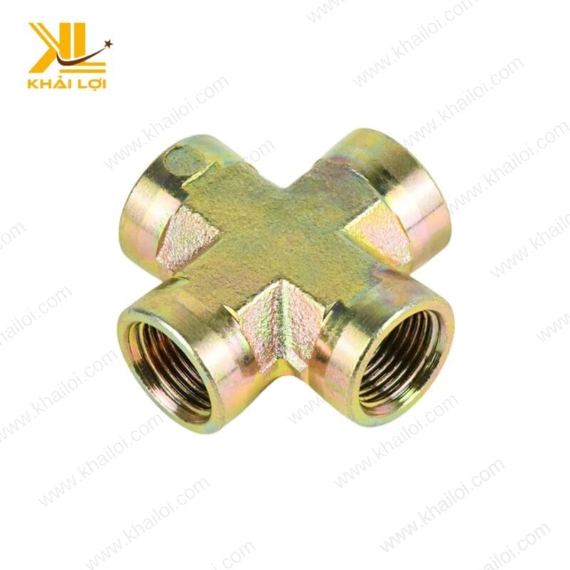 Ngã tư ren trong sắt 7 màu - bề mặt sáng bóng và chống ăn mòn hiệu quả.