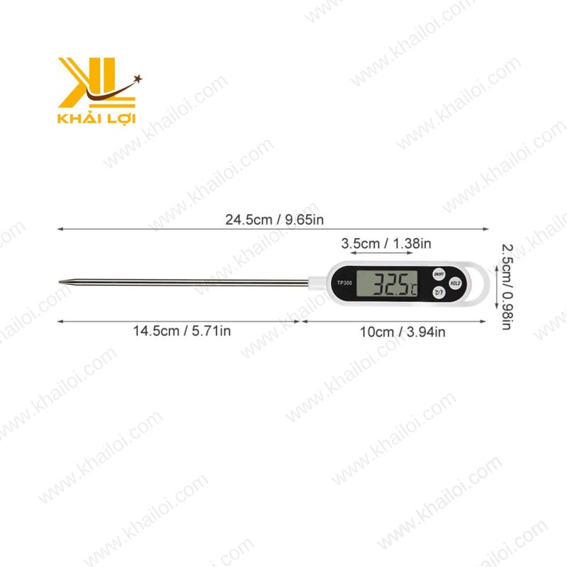 Nhiệt kế TP300 với nút bấm và các tính năng dễ sử dụng