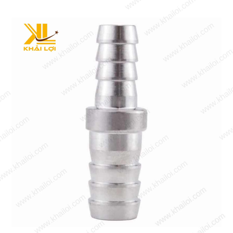 Nối Đuôi Chuột Inox 304 16mm, thiết kế ren xoáy cho hệ thống khí công nghiệp.