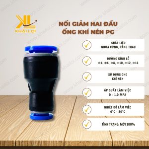 Thông số kỹ thuật Nối giảm hai đầu ống khí nén PG của Vật tư công nghiệp Khải Lợi.