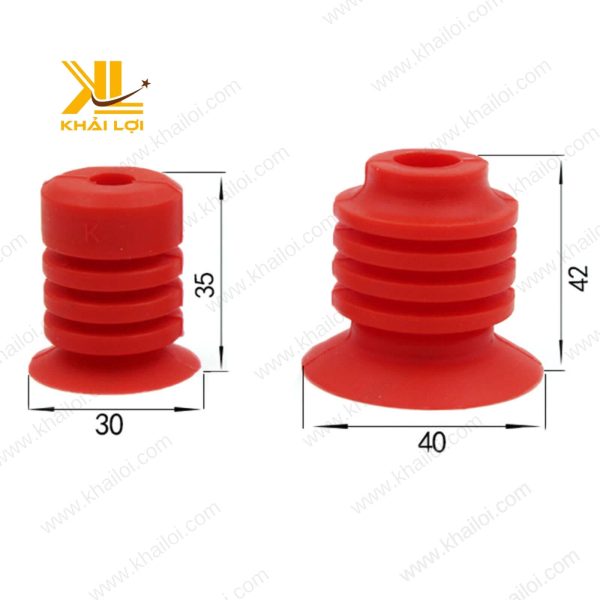 Núm Hút Bọc Xốp Đỏ - hình ảnh trên nền trắng làm nổi bật màu sắc.