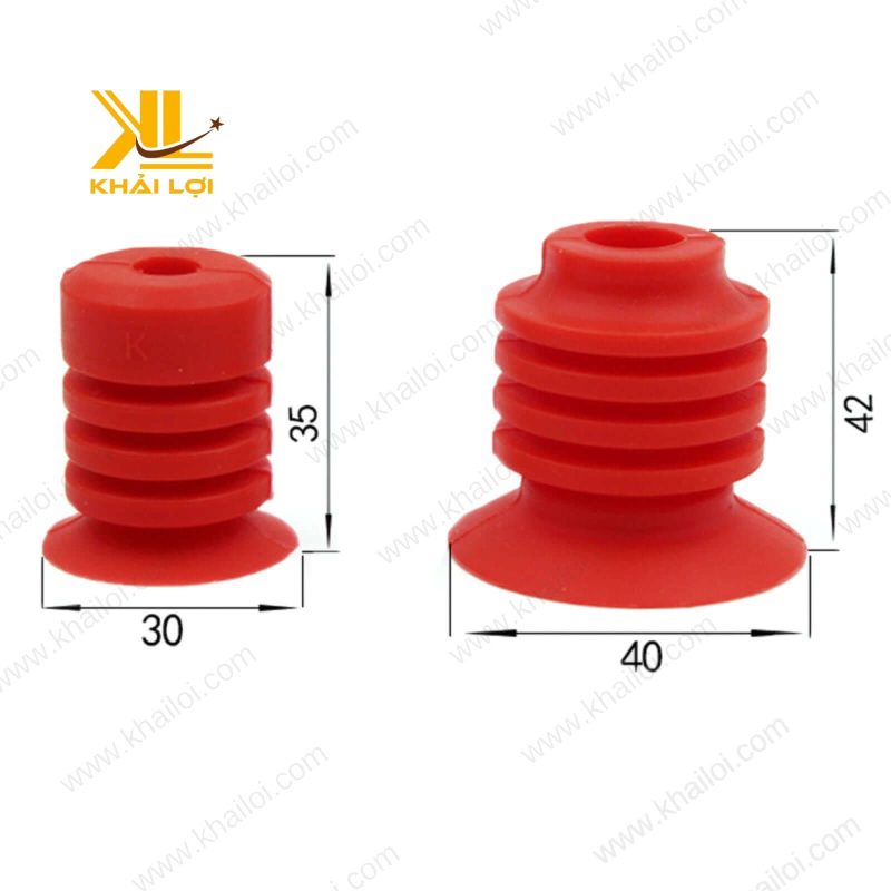 Núm Hút Bọc Xốp Đỏ - hình ảnh trên nền trắng làm nổi bật màu sắc.