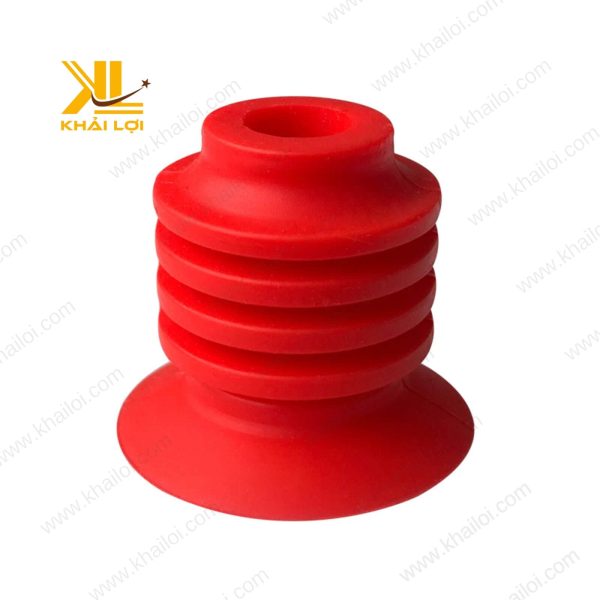 Núm Hút Bọc Xốp Đỏ - cận cảnh lớp xốp màu đỏ mềm mại.