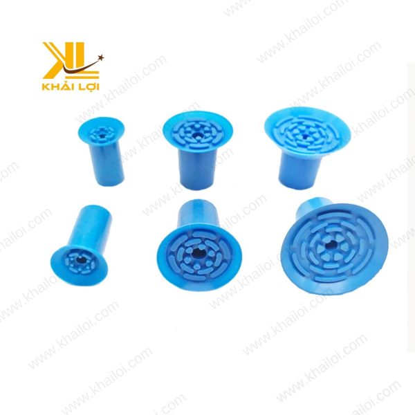 Hình ảnh bộ Núm Hút Bọc Xốp Xanh Dương với nhiều kích cỡ khác nhau.