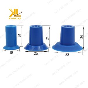 Núm Hút Bọc Xốp Xanh Dương chụp kèm phụ kiện, sản phẩm của Vật tư công nghiệp Khải Lợi