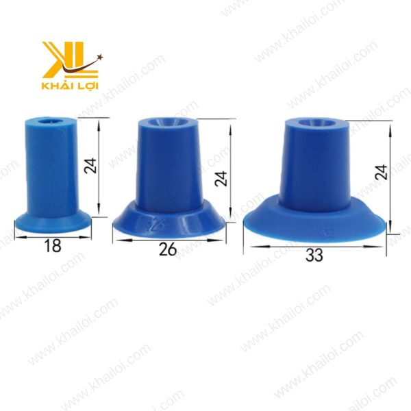 Núm Hút Bọc Xốp Xanh Dương chụp kèm phụ kiện, sản phẩm của Vật tư công nghiệp Khải Lợi