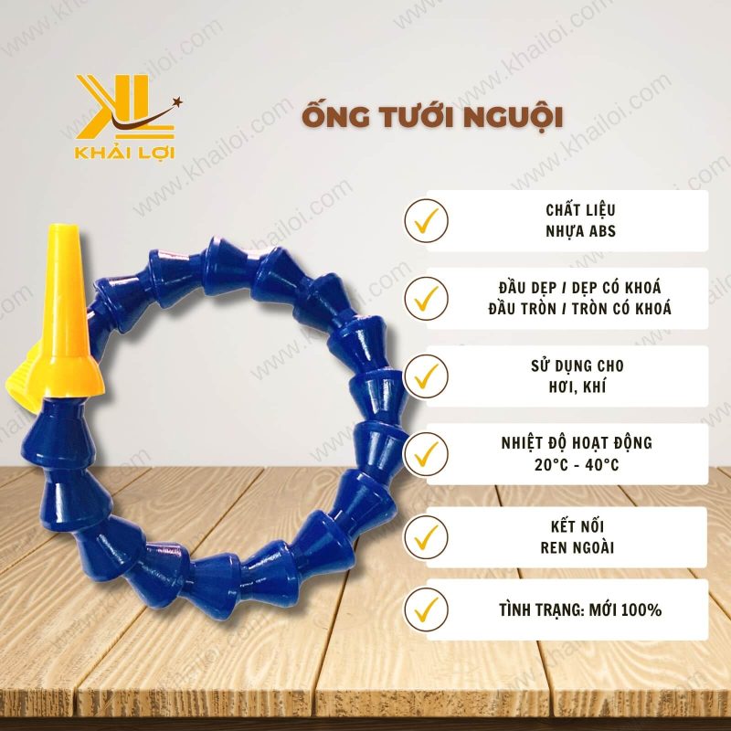 Thông số kỹ thuật Ống tưới nguội của vật tư công nghiệp Khải Lợi.