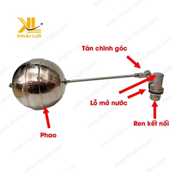 Phao cơ inox với thiết kế bền chắc và chất liệu chống ăn mòn cao cấp.