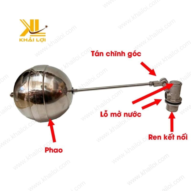 Phao cơ inox với thiết kế bền chắc và chất liệu chống ăn mòn cao cấp.