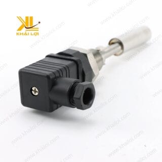 Hình ảnh mặt bên của phao điện cảm biến inox với thiết kế tinh tế và hiện đại.