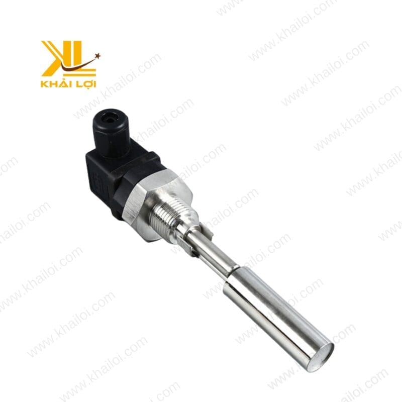 Hình ảnh toàn bộ sản phẩm phao điện cảm biến inox với kết cấu chắc chắn