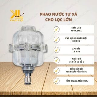 Thông số kỹ thuật 'Phao nước tự xả cho lọc lớn VR' của Vật tư công nghiệp Khải Lợi.