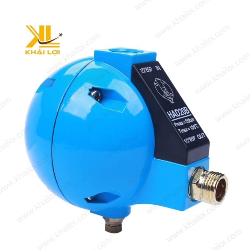 Cận cảnh van xả của phao xả nước khí nén, đảm bảo độ chính xác cao trong quá trình vận hành.