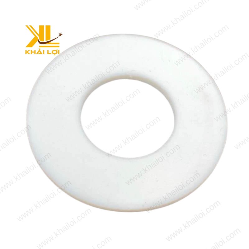 Hình ảnh cận cảnh góc bo viền của ron mặt bích TEFLONG PTFE 10K.