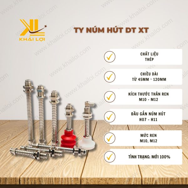 Thông số kỹ thuật Núm hút chân không lớn FGA của Vật tư công nghiệp Khải Lợi.