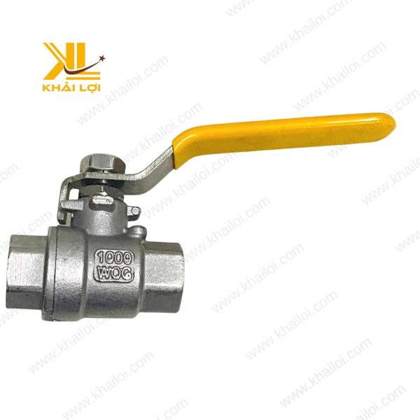 Góc nhìn trực diện van với thiết kế 2 ngã ren trong.