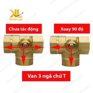 Van bi điện thau 3 ngã chịu áp suất cao.